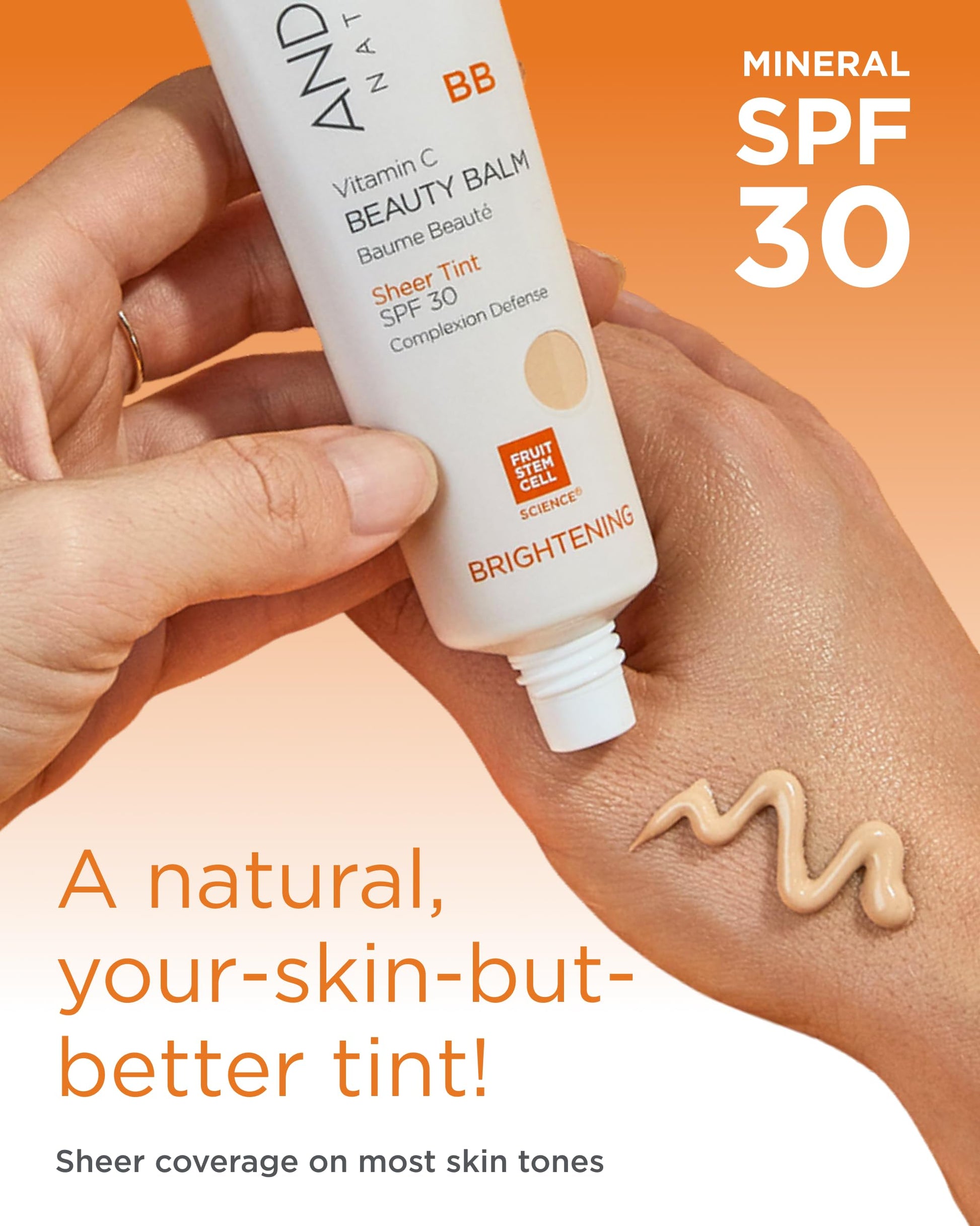 Andalou Naturals skin brightening vitamin c balm showing fluid ounce product size