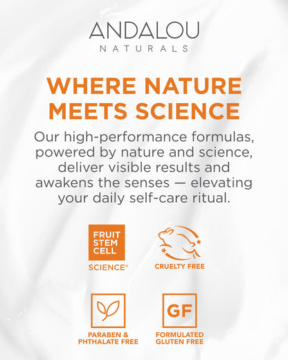 Side profile of Andalou Naturals cruelty-free beauty balm tube showcasing authenticity