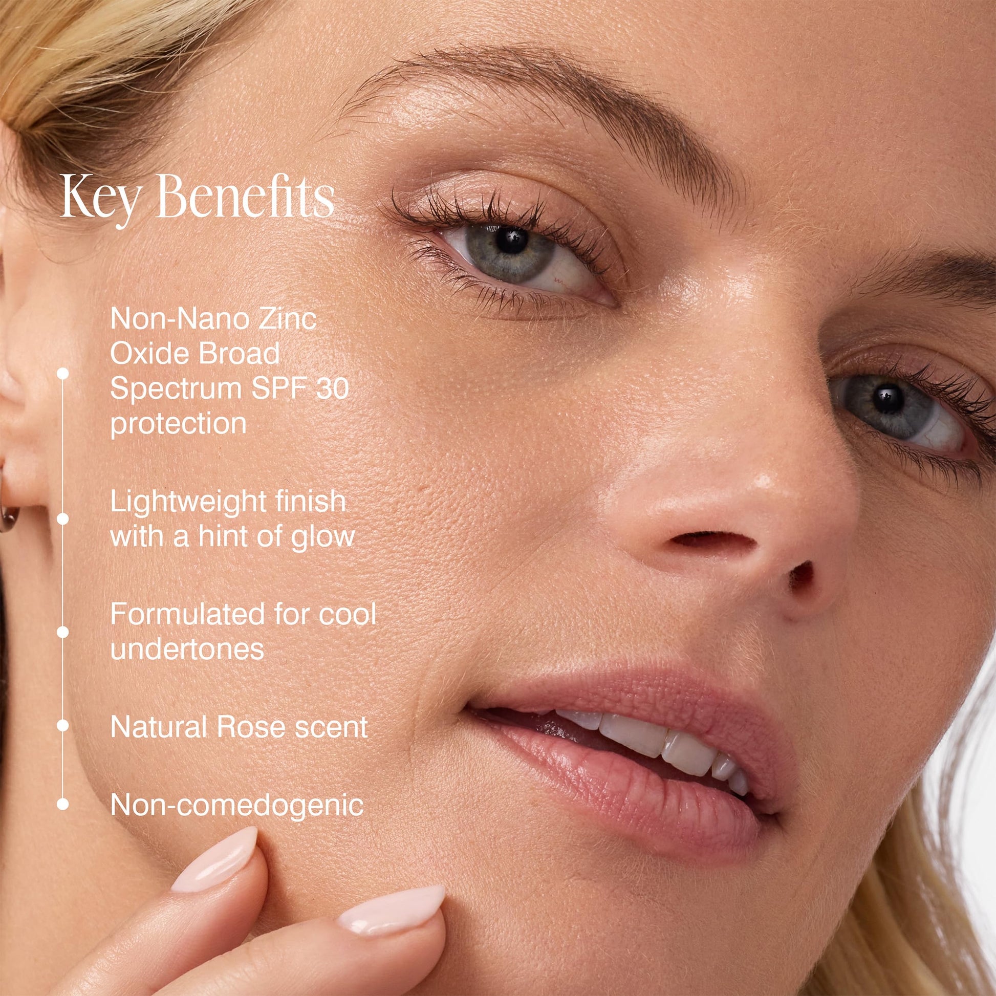 Dermatologist tested organic tinted face sunscreen by COOLA for natural radiant glow