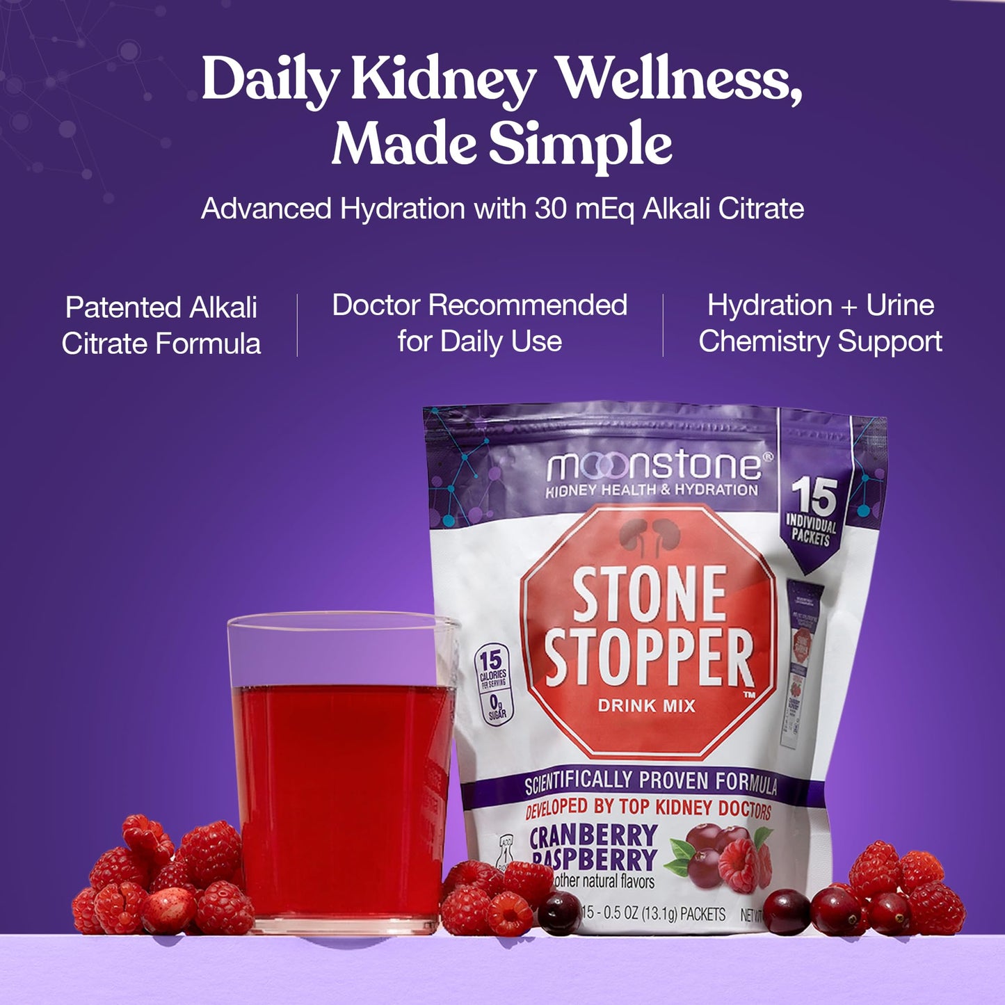 Moonstone Stone Stopper Cranberry Raspberry Powder Supplement