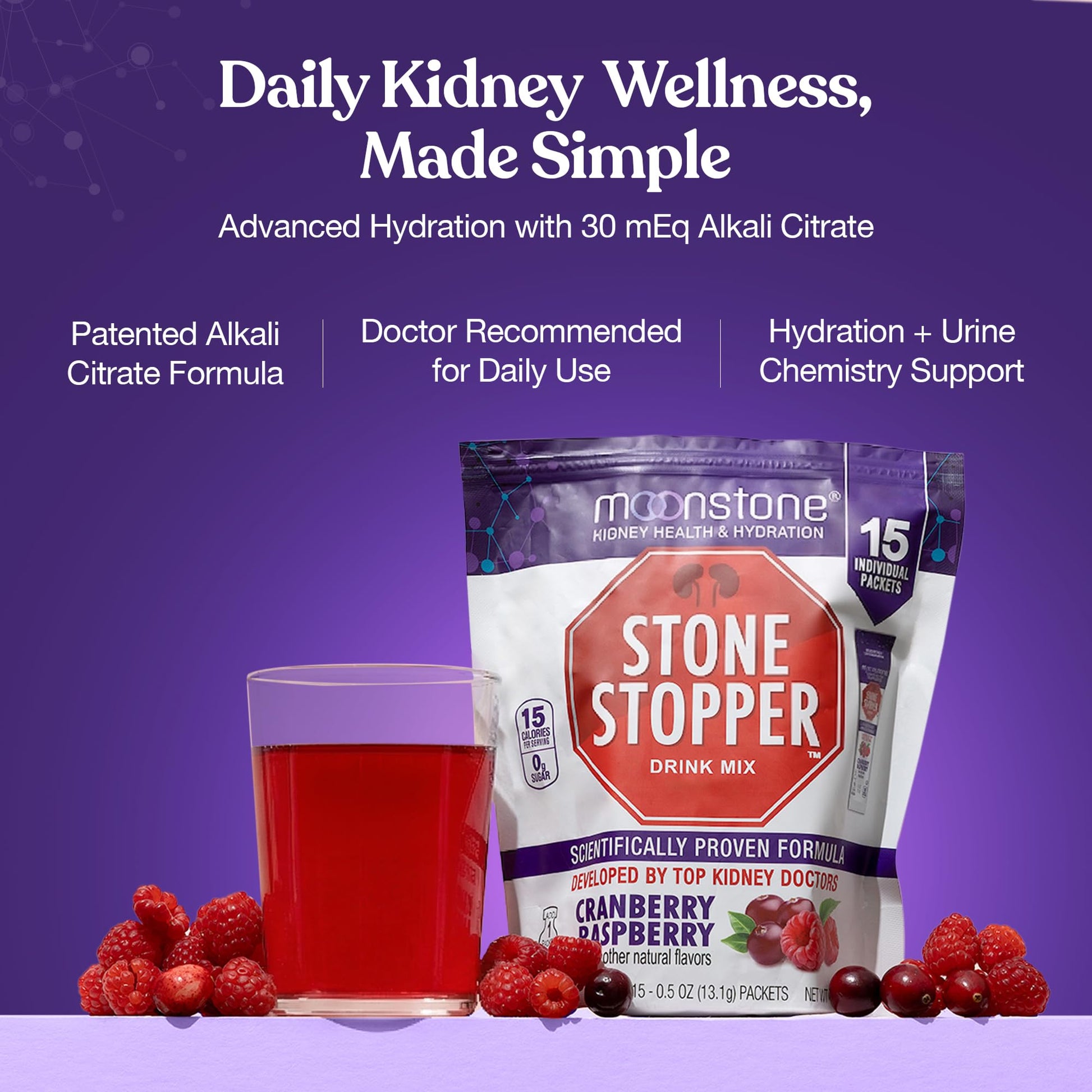 Moonstone Stone Stopper Cranberry Raspberry Powder Supplement