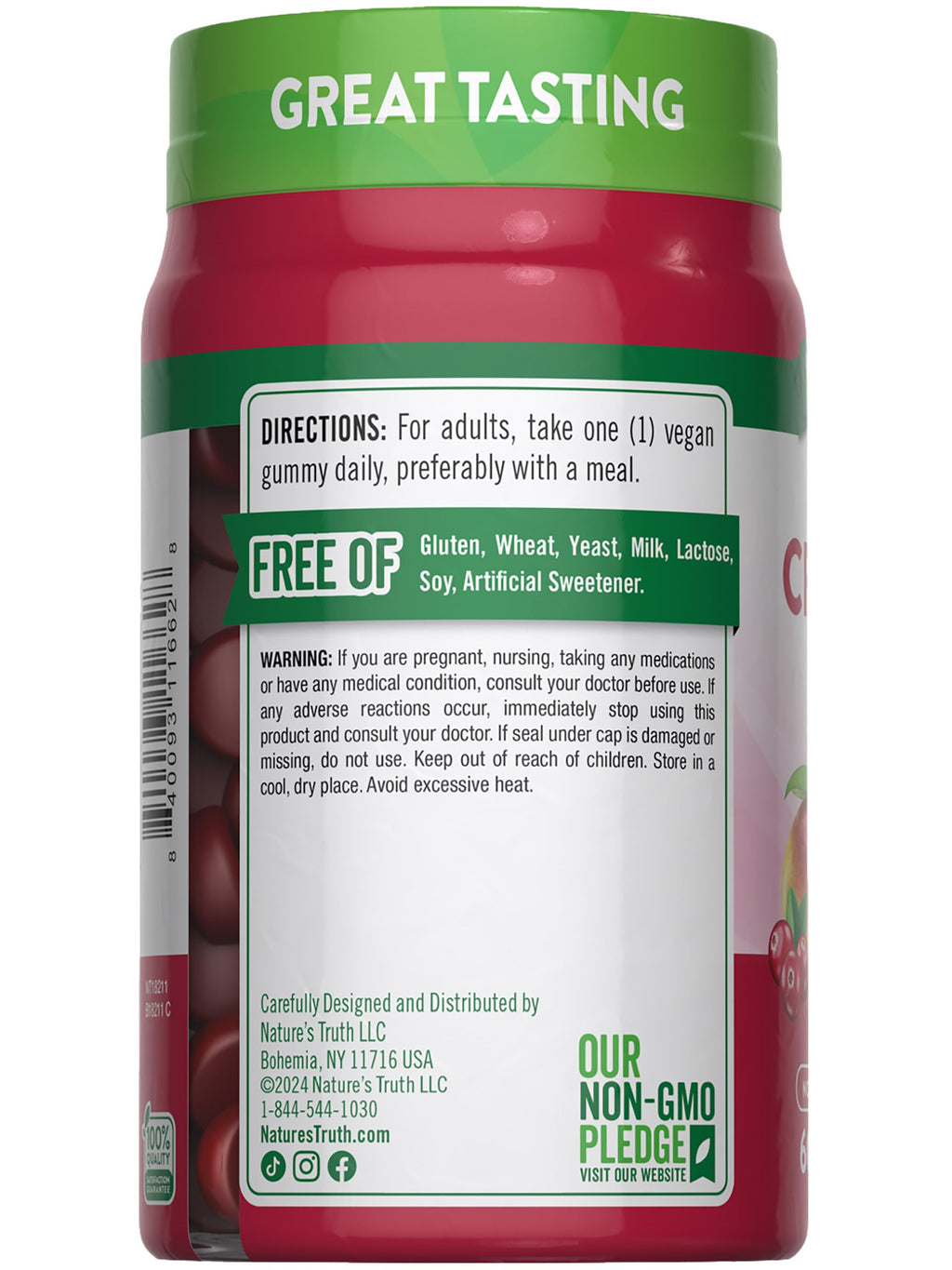 Nature's Truth Cranberry Mango Vegan Cleansing Supplement 60 Gummies lifestyle shot