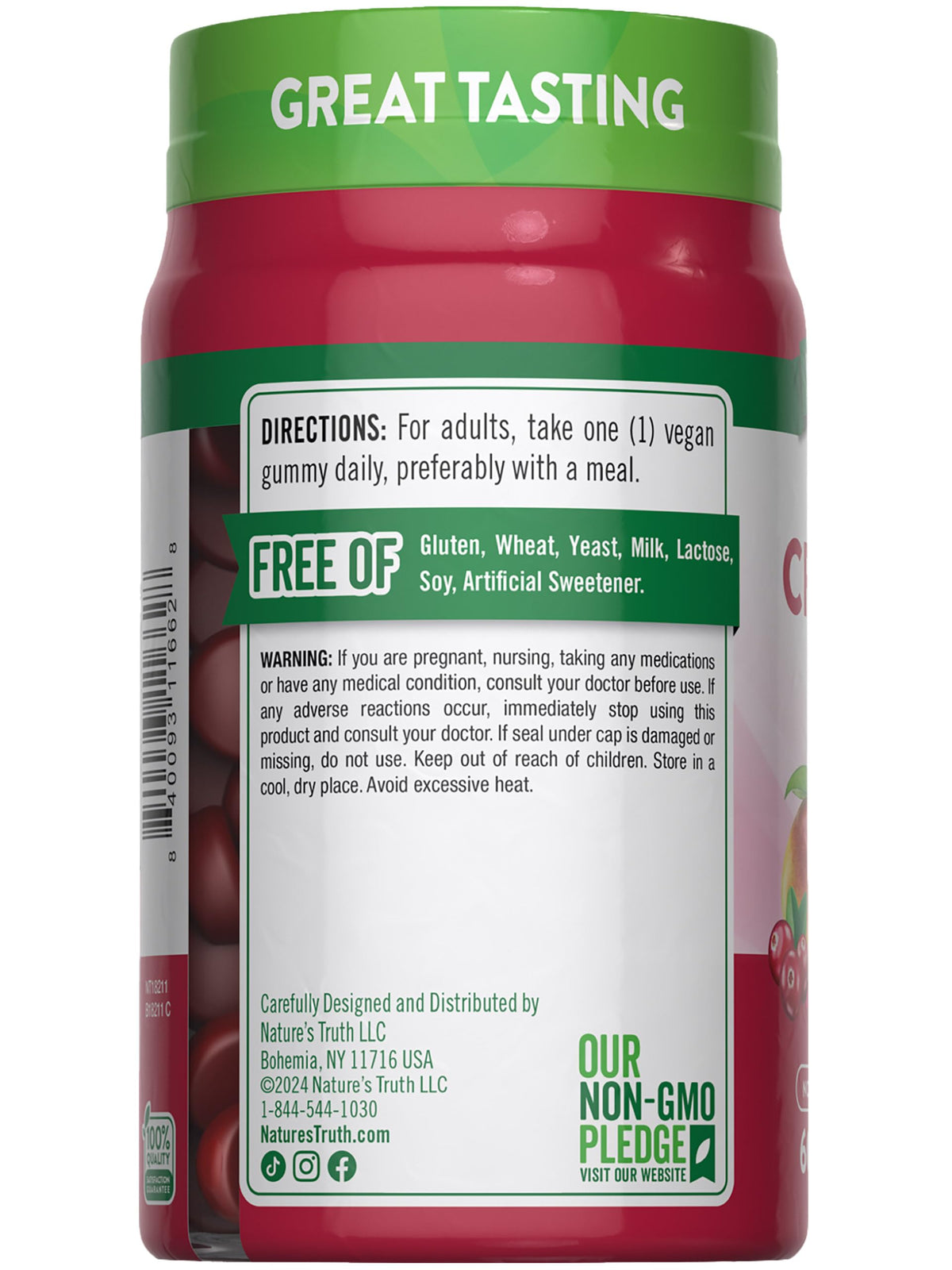 Nature's Truth Cranberry Mango Vegan Cleansing Supplement 60 Gummies lifestyle shot