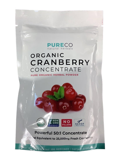 Pure Co Organic Cranberry Concentrate USDA organic seal