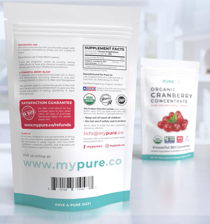 Pure Co Organic Cranberry Concentrate urinary support benefits