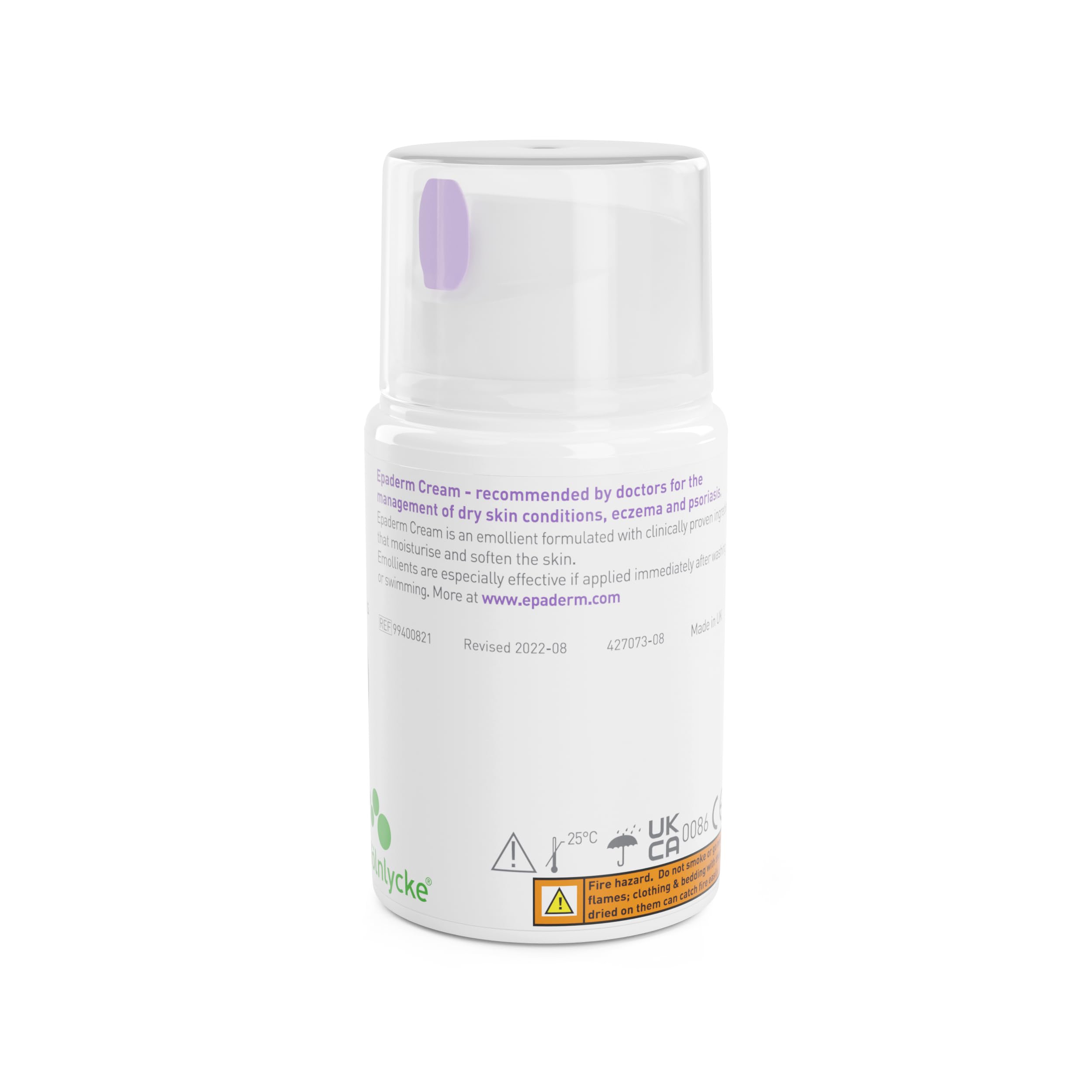 Epaderm 2-in-1 emollient tube back label details