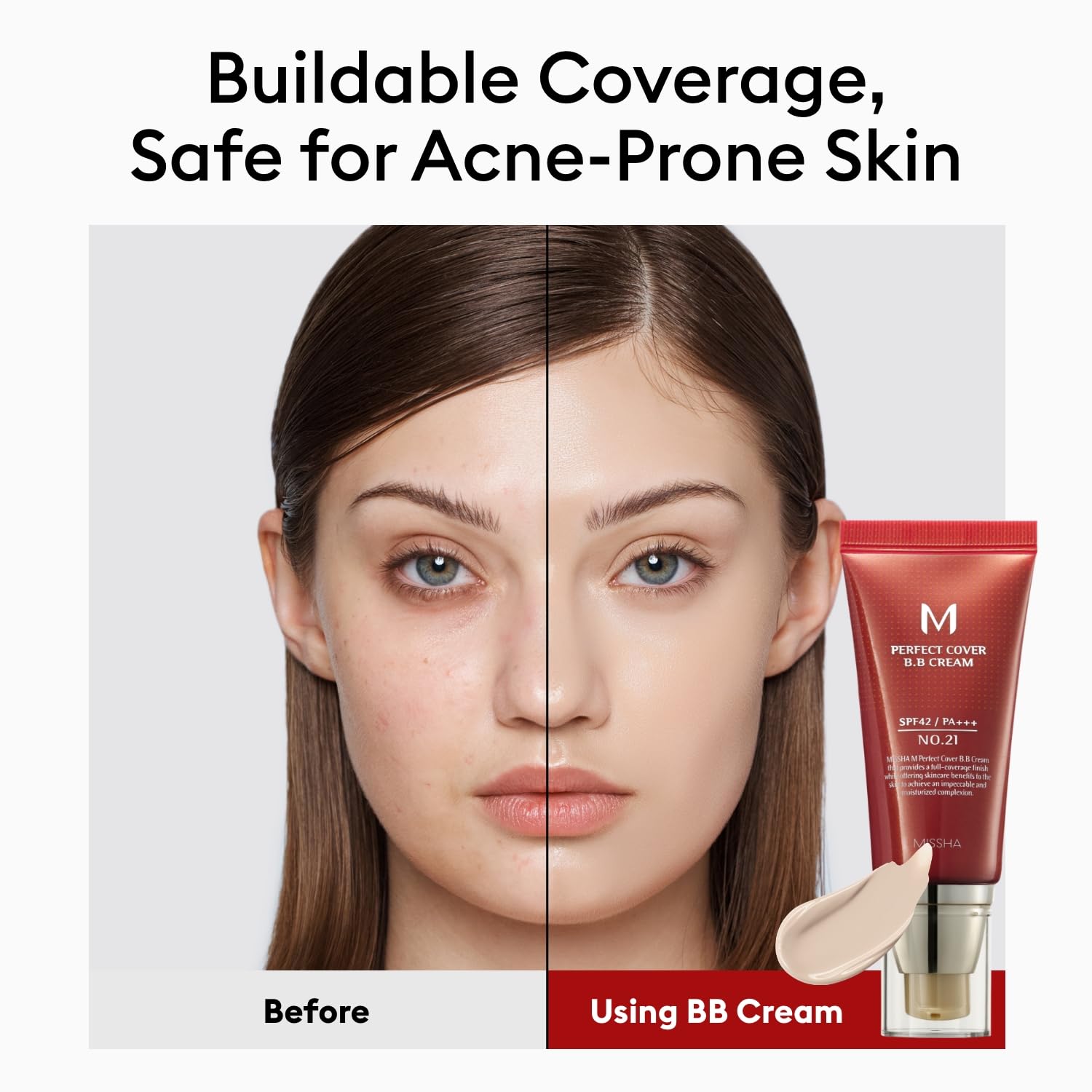 Authentic MISSHA makeup and skincare duo kit for high coverage skin correction.