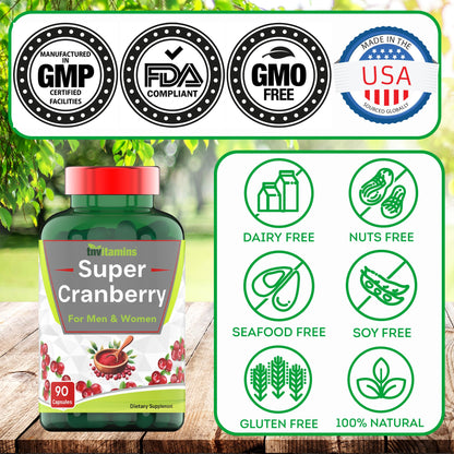 TNVitamins Cranberry Concentrate Non-GMO Seal and Quality