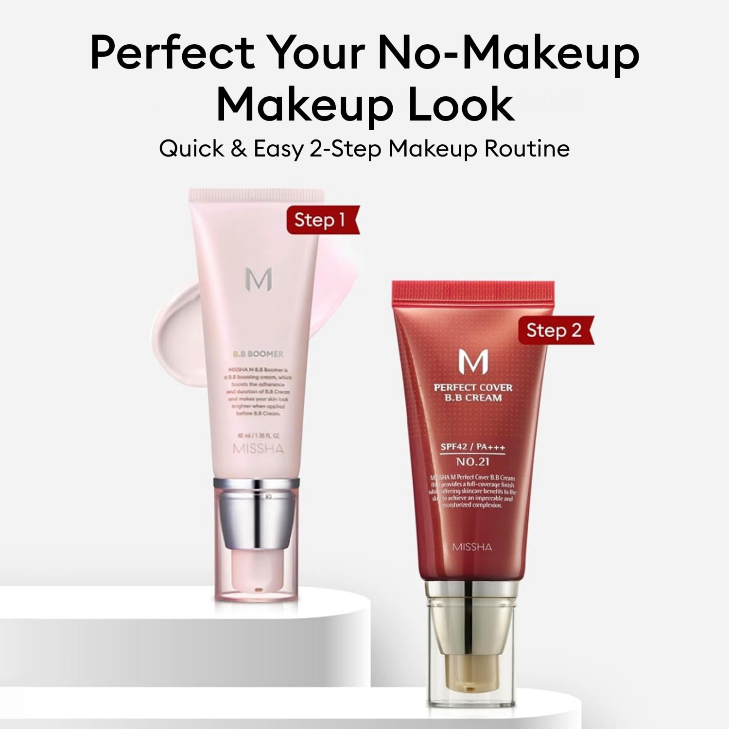 Imported MISSHA beauty essentials kit unboxed on a clean surface.