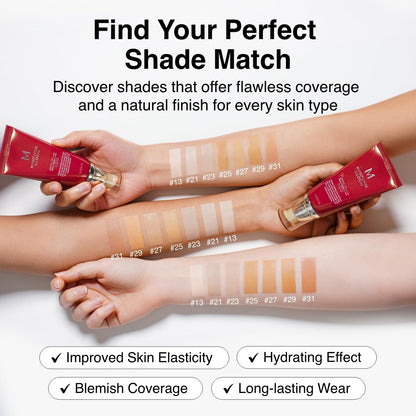MISSHA perfect cover set showing product sizes in fluid ounces for travel.