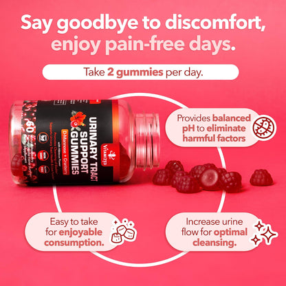 Vitamized Cranberry Gummies with D-Mannose key ingredients display