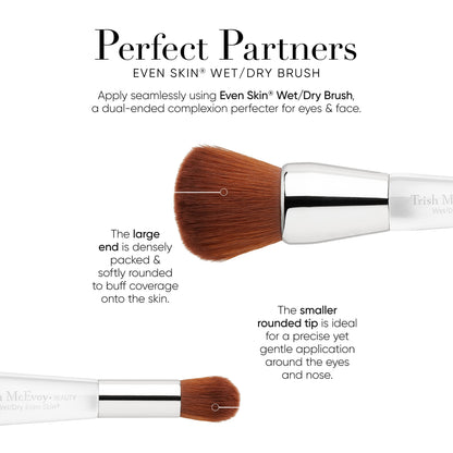 Side angle view of the authentic Trish McEvoy multi-tasking skin perfecter tube.
