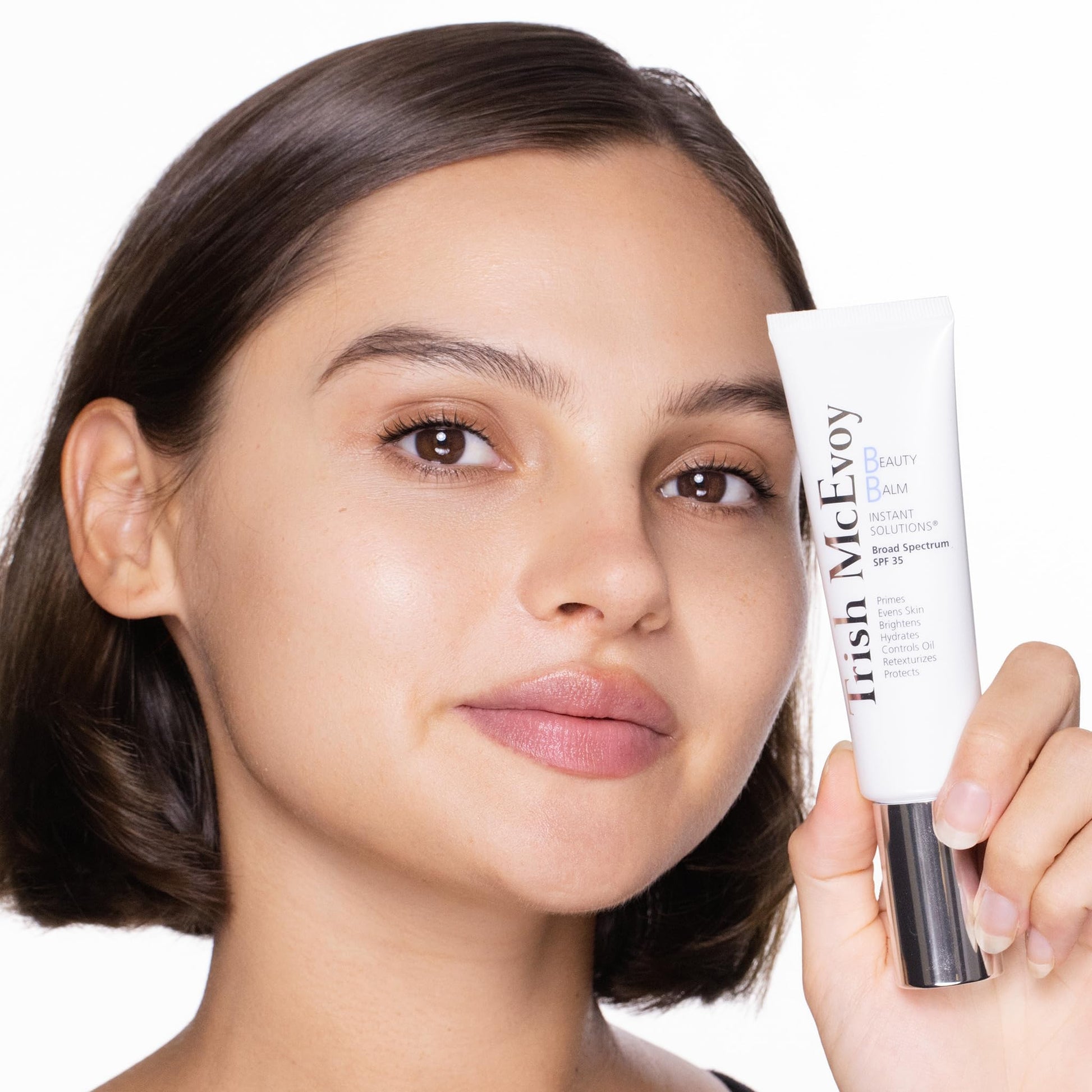 Trish McEvoy Instant Solutions product packaging displaying the peptide-infused formula details.
