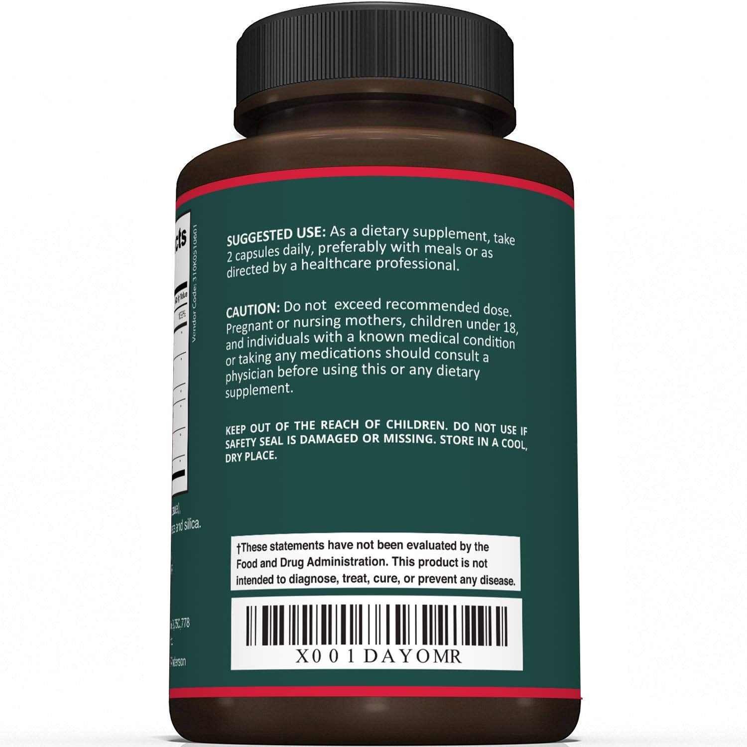 Sunergetic Premium Uric Acid Support 60 Capsules Supplement Facts