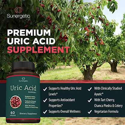 Sunergetic Uric Acid Support Imported USA Quality Seal