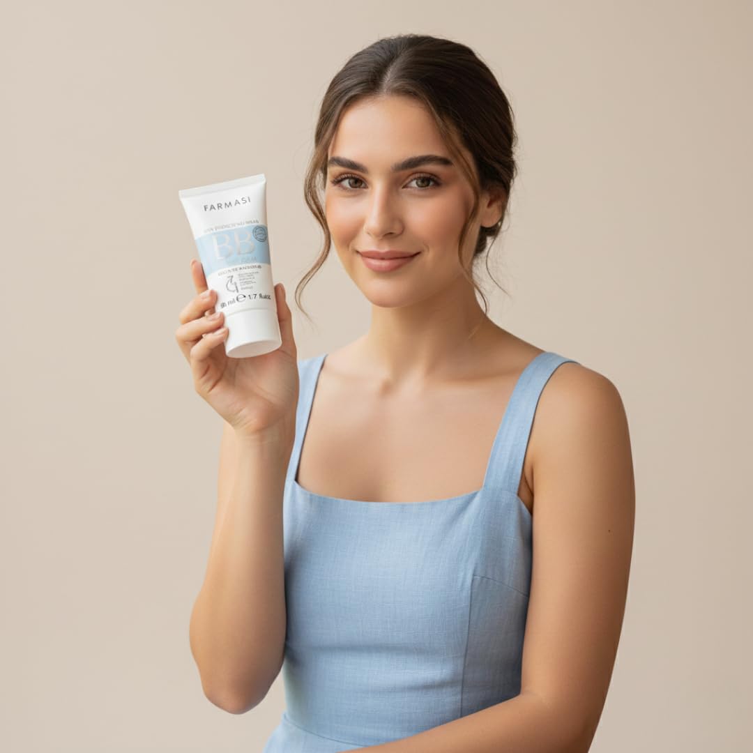 Farmasi beauty balm showing shade light to medium labeling