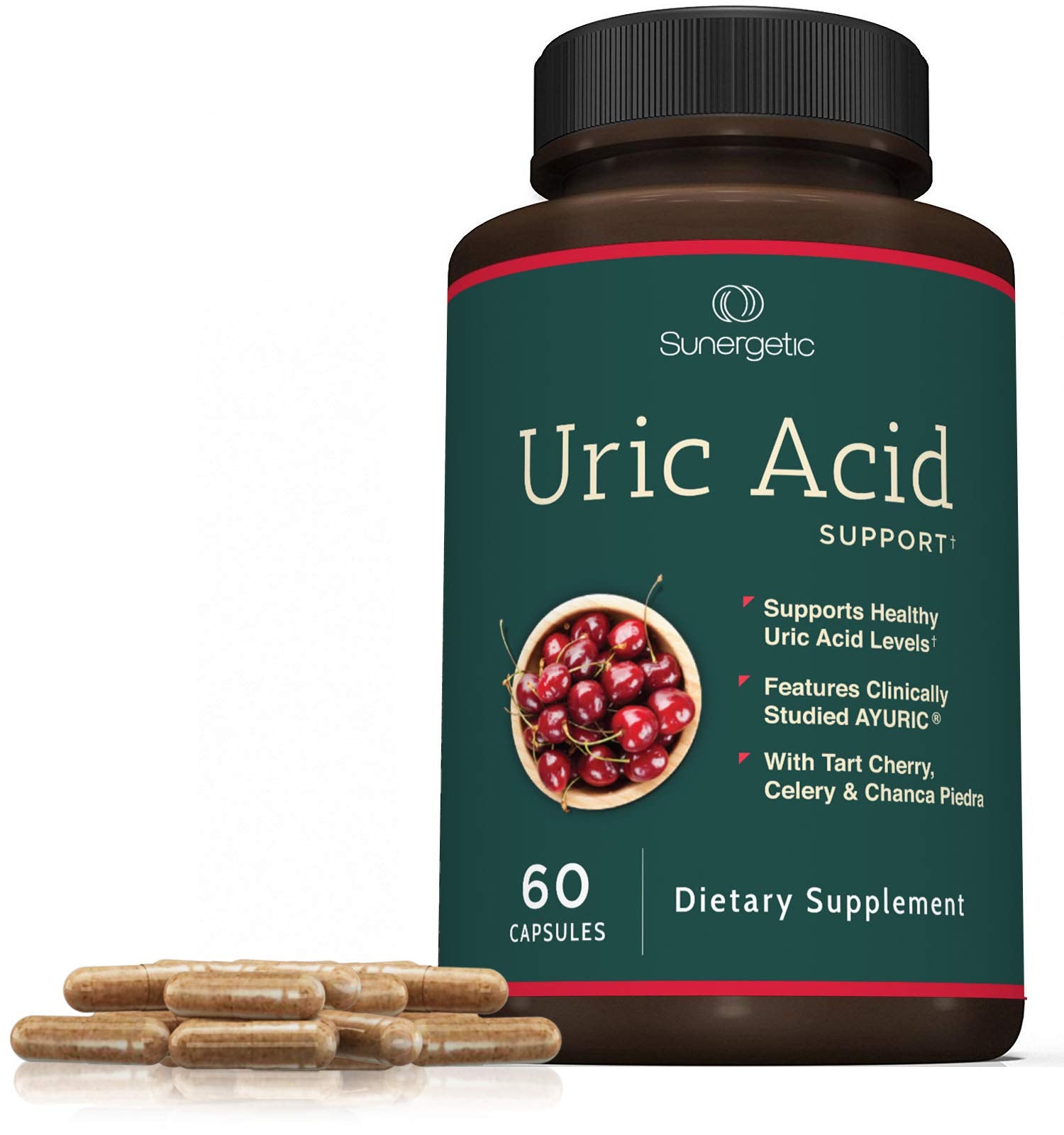 Sunergetic Uric Acid Support Tart Cherry Complex Side View