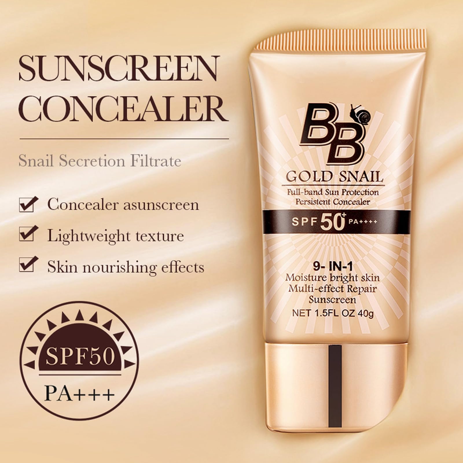 Asmaysa SPF 50 facial sunscreen tube showing gold design