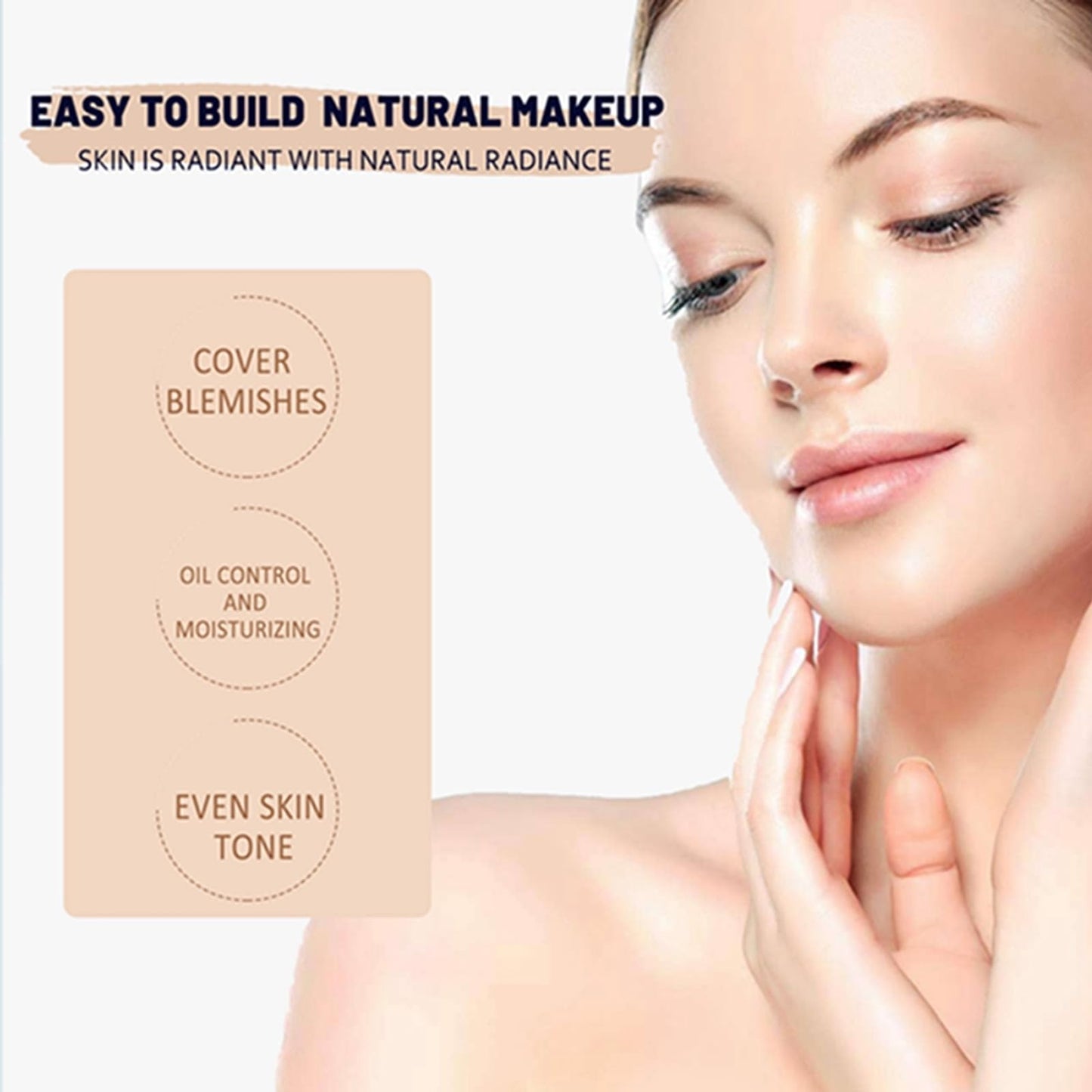 Non comedogenic daily sunscreen and foundation hybrid cream container back label