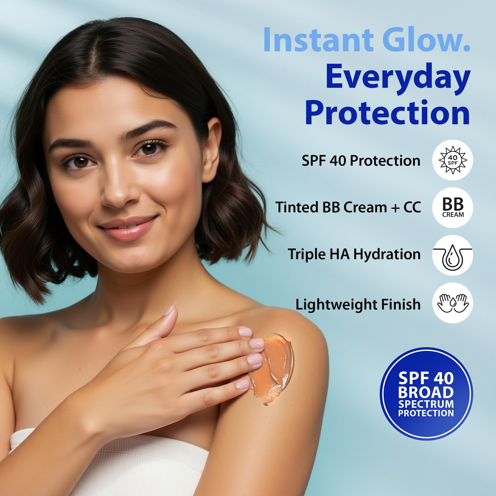 Dr. Denese tinted moisturizer tube angle view