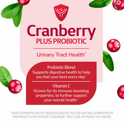 21st Century Cranberry Plus Probiotic tablets packaging
