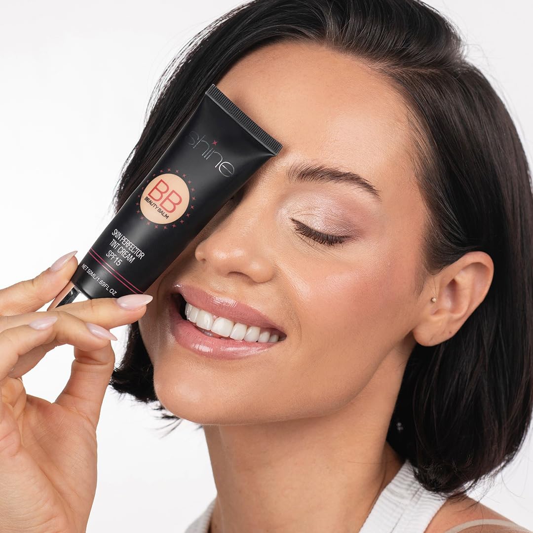 Shine Cosmetics BB Cream multi functional makeup foundation bottle closeup