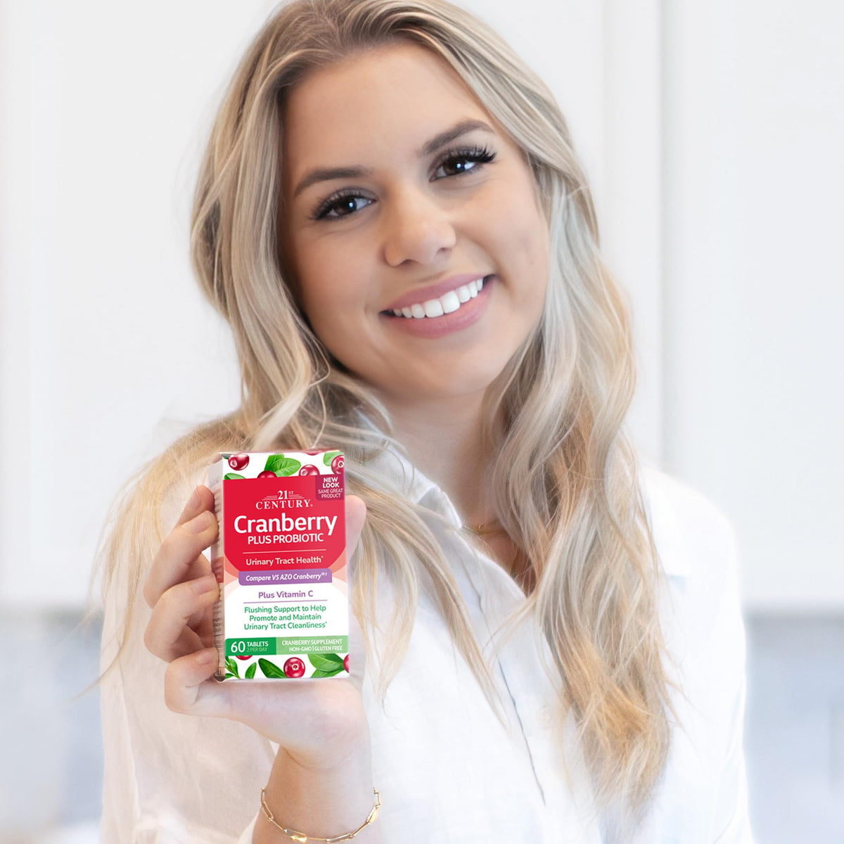 21st Century Cranberry Plus Probiotic 60 count bottle lifestyle