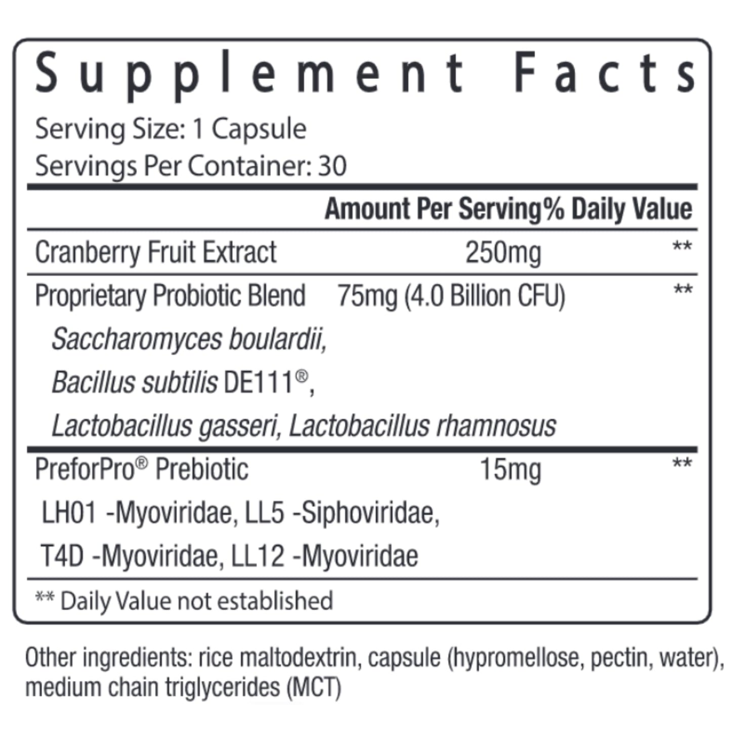 PH-D Feminine Health Probiotic 30 Capsules Packaging