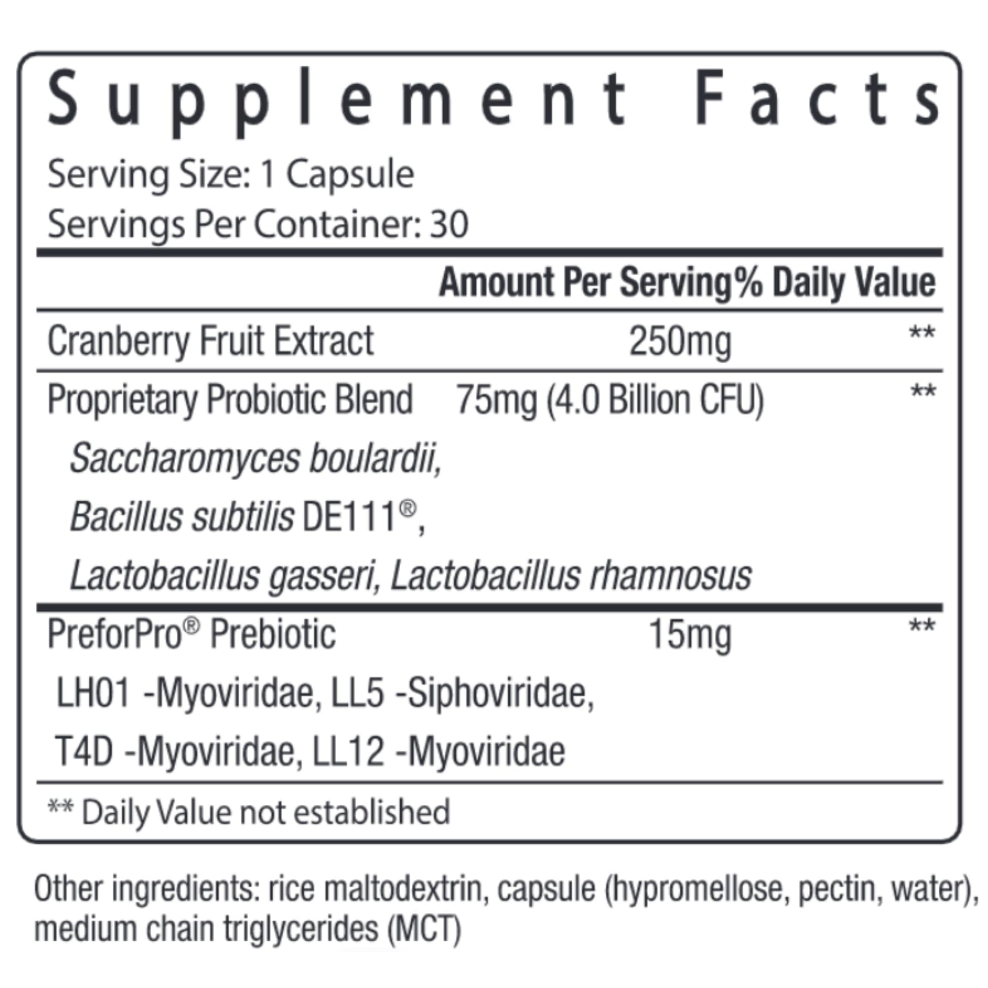 PH-D Feminine Health Probiotic 30 Capsules Packaging
