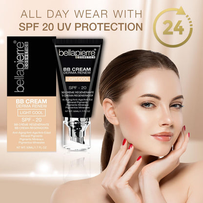 Bellapierre multitasking liquid foundation and moisturizer pump bottle for smooth skin