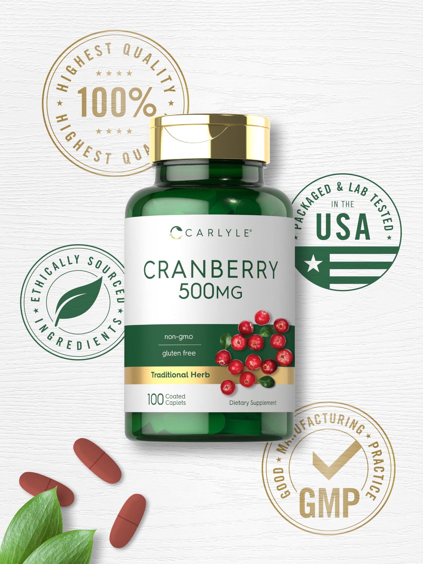 Carlyle Cranberry Caplets Ingredient Information