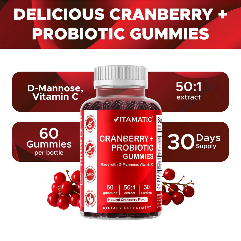 Vitamatic Cranberry D Mannose Gummies Vegan Certification