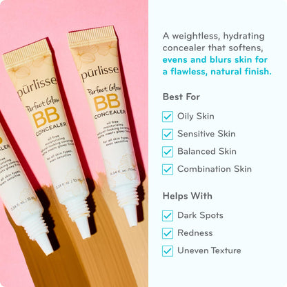 Purlisse BB under eye brightener packaging showing jasmine and goji berry details