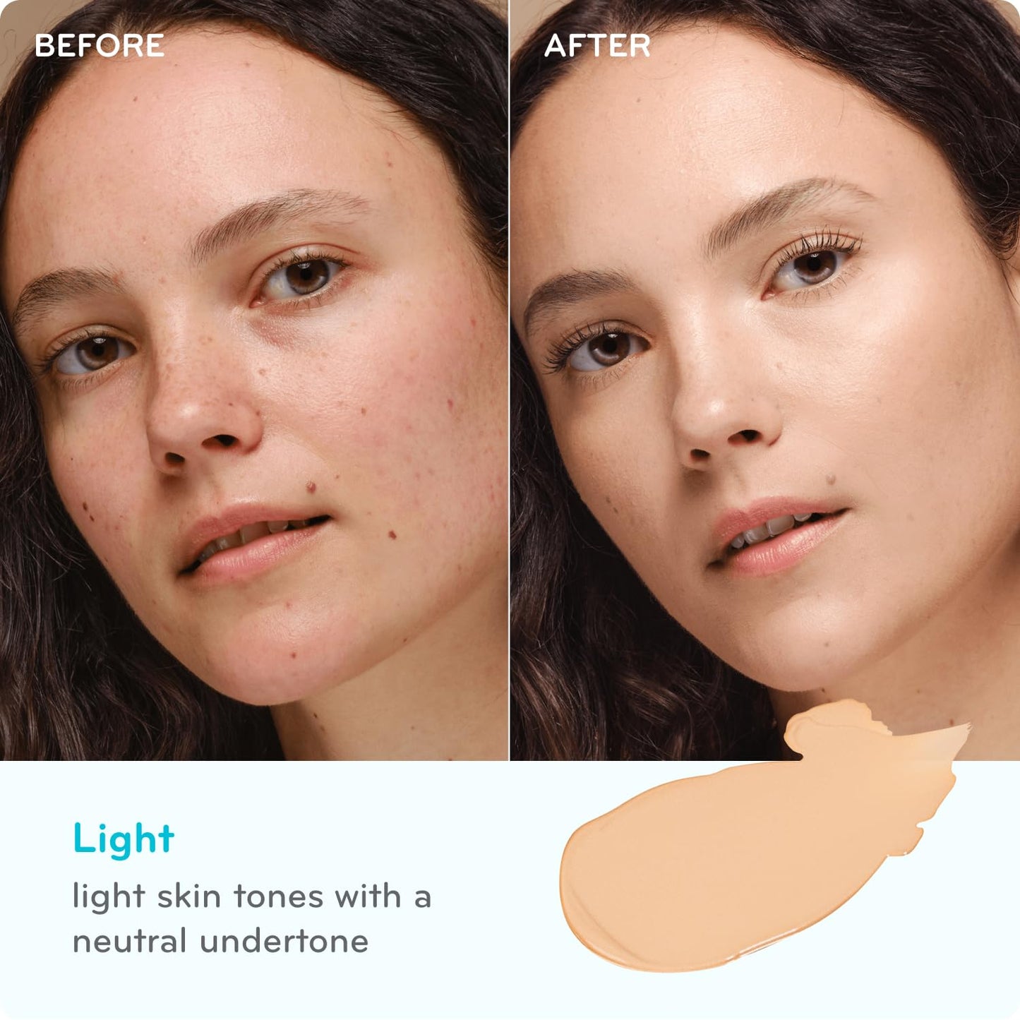Clean beauty dark circle corrector bottle angled view showing product sizing