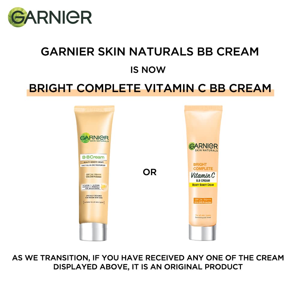 Garnier vitamin c tinted moisturizer squeeze tube packaging