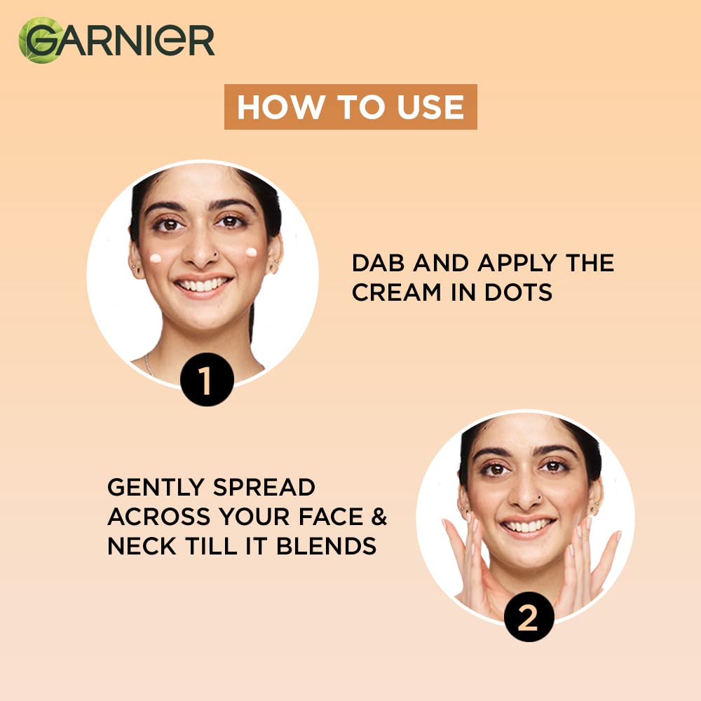 Garnier 18 grams daily use brightening skin cream tube with cap removed