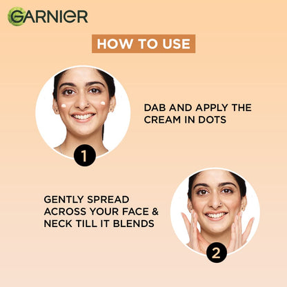 Garnier 18 grams daily use brightening skin cream tube with cap removed