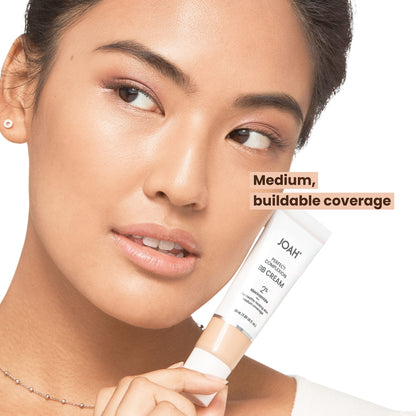 JOAH Perfect Complexion BB cream squeeze tube showing the light warm shade indicator.