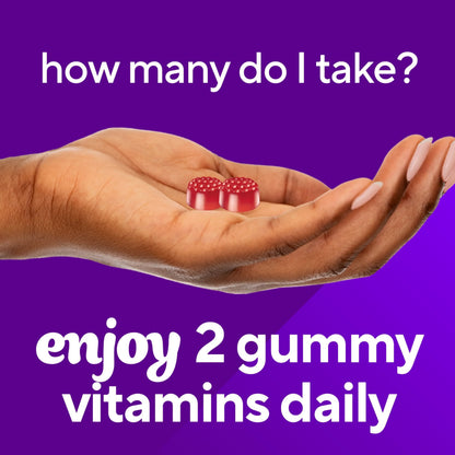 Vitafusion Cranberry Juice Concentrate Dietary Supplement 60 Gummies bottom label