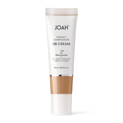 JOAH Beauty BB cream tube showing active niacinamide and hyaluronic acid skincare benefits