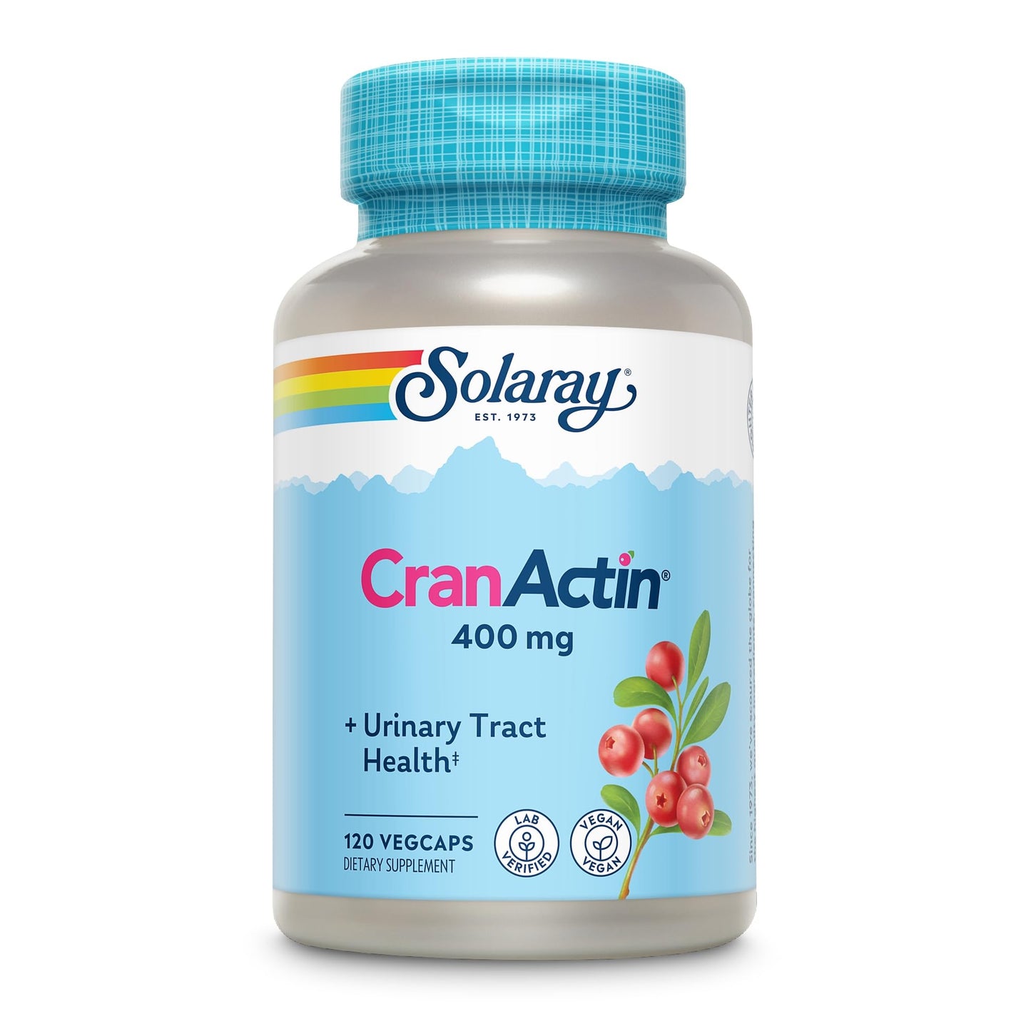 Solaray CranActin daily bladder support supplement bottle side view