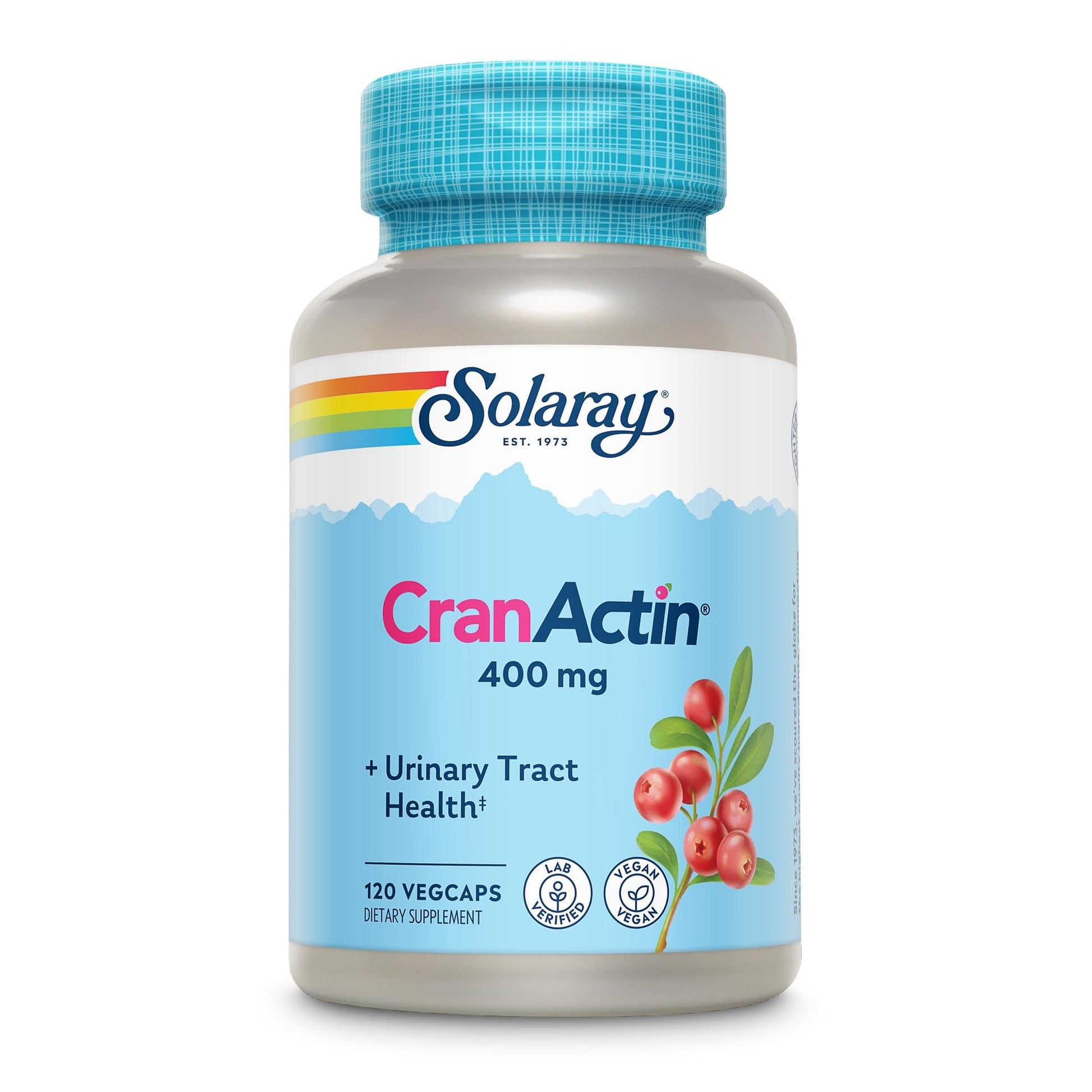 Solaray CranActin daily bladder support supplement bottle side view