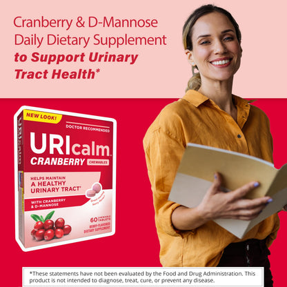 Uricalm Cranberry 60 Chewable Tablets Supplement Facts