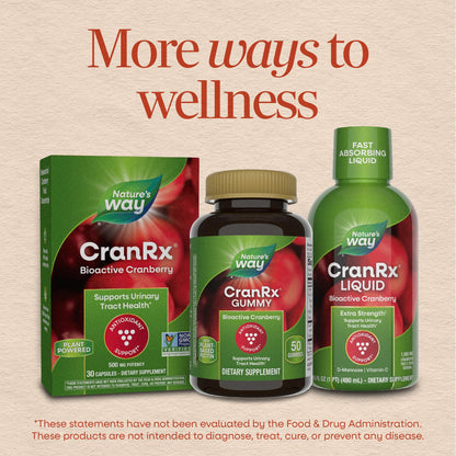 Nature's Way CranRx BioActive Cranberry Vitamin C Gummies Packaging Details