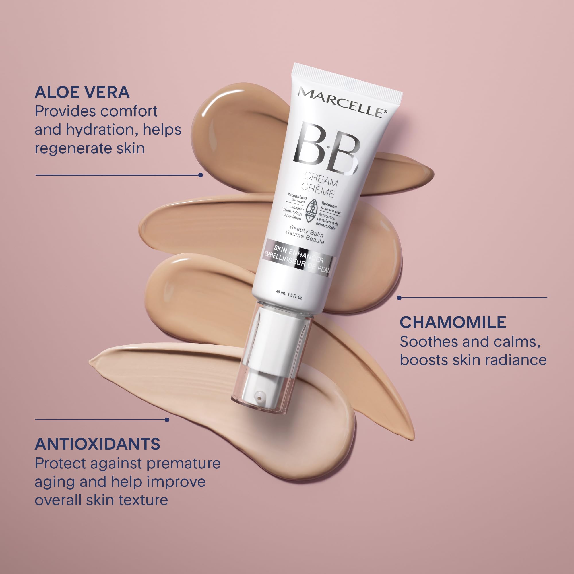 Marcelle tinted moisturizer tube packaging