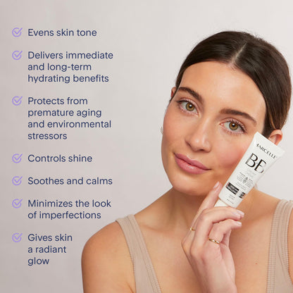 Back label of Marcelle BB Cream displaying full ingredients list and instructions