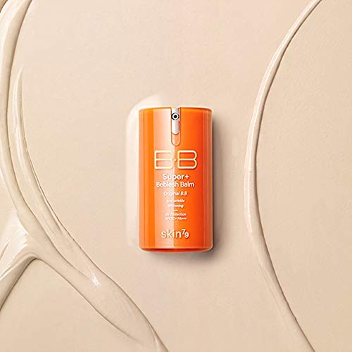 Skin79 Vital Orange BB cream bottle displaying authentic product details and botanical ingredient certifications.