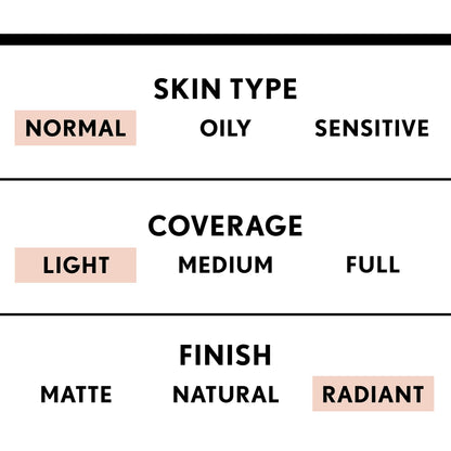 Lightweight beauty balm cream for dry and combination skin types