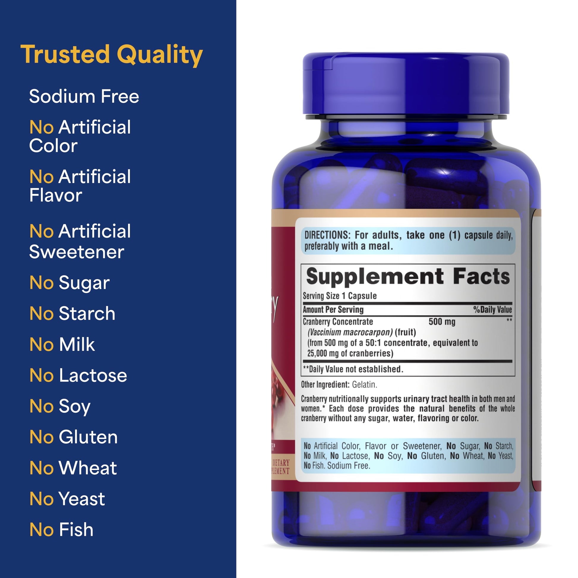 Authentic Puritan's Pride Cranberry Supplement Imported