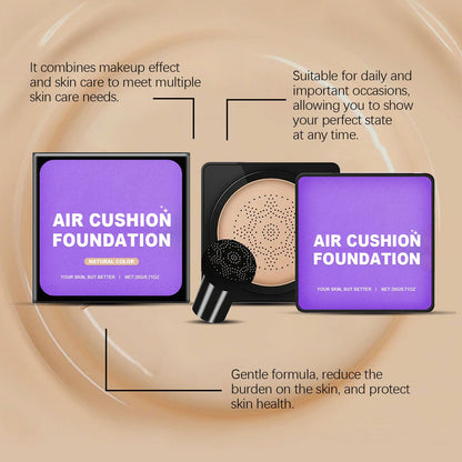 Serentia Elixir Cream being blended onto skin demonstrating full matte coverage and oil control